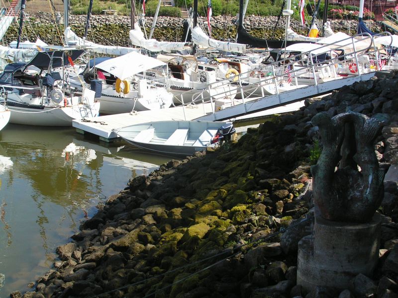 Dinghy aground