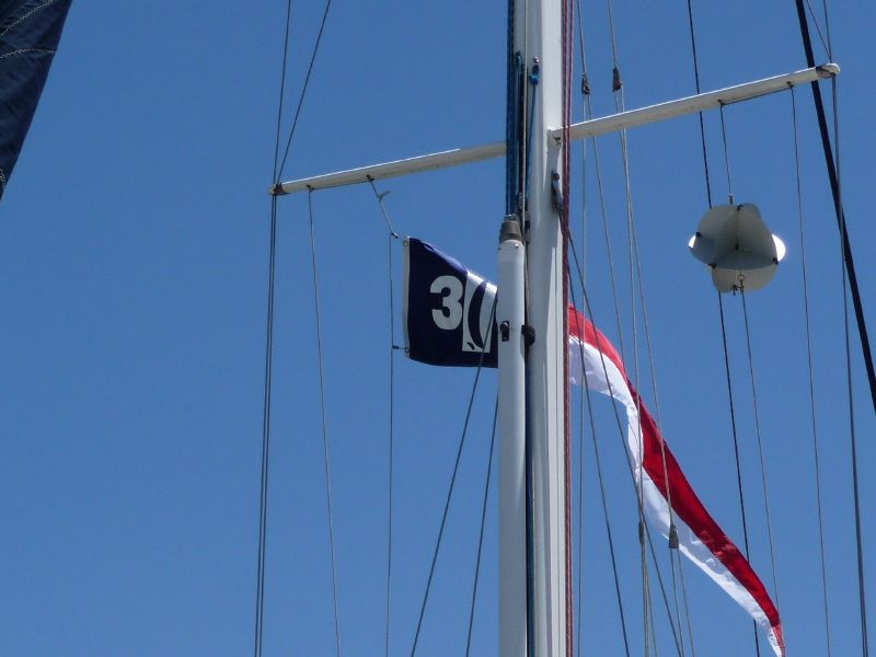 burgee flying.