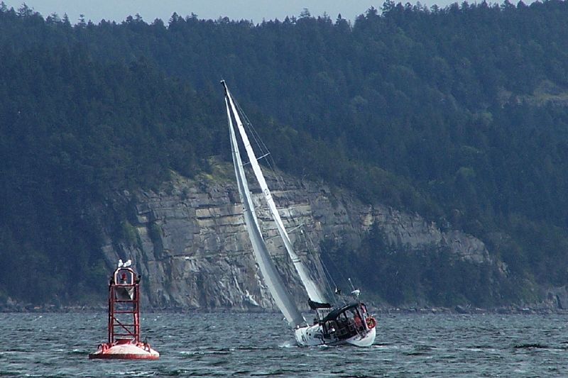 Beating towards Galiano Island