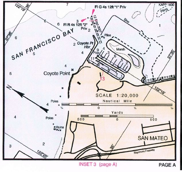 Coyote Point Harbor Chart