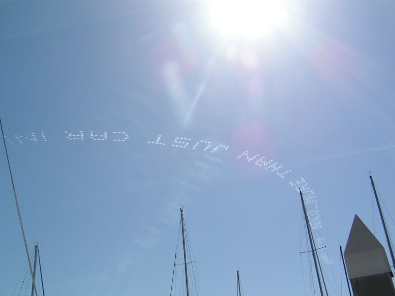 GEICO skywriting!