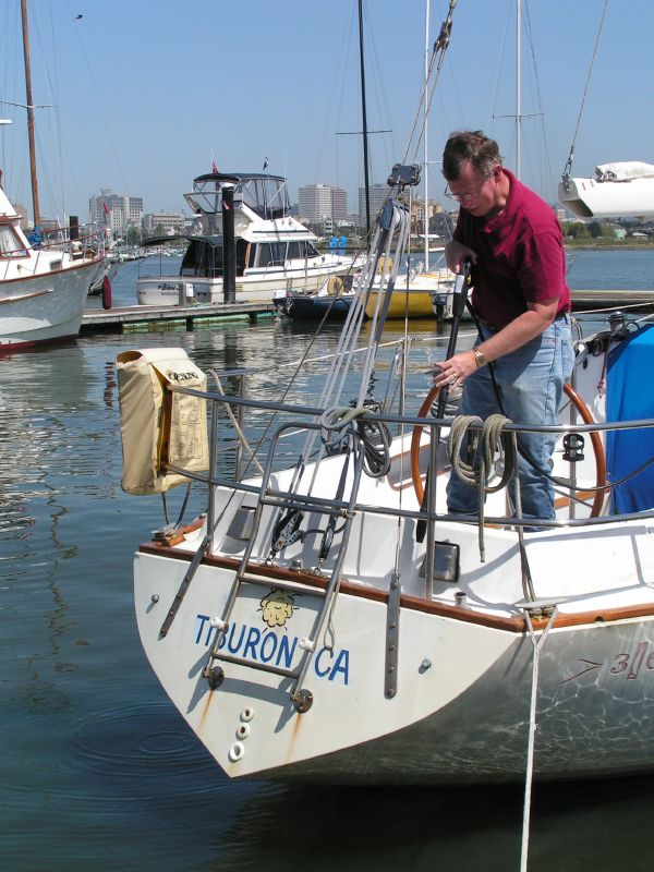 Art finishes the stern.