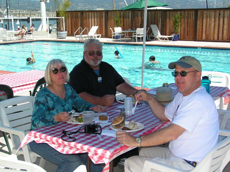 Dan, Cindy & John relax