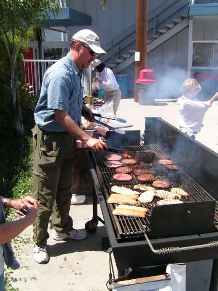 Commodore Corky cooks ...