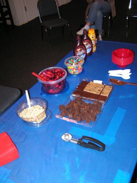 Dessert table waits ...