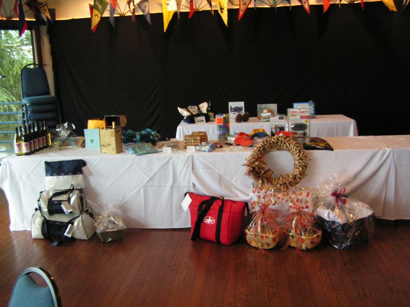 Door prize table ...