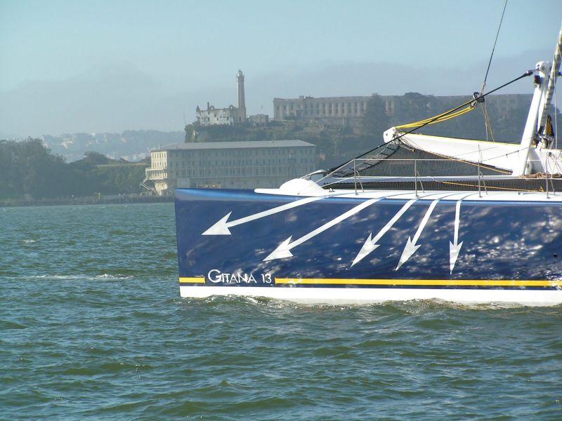 Alcatraz behind