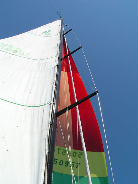 Spinnaker flying ...