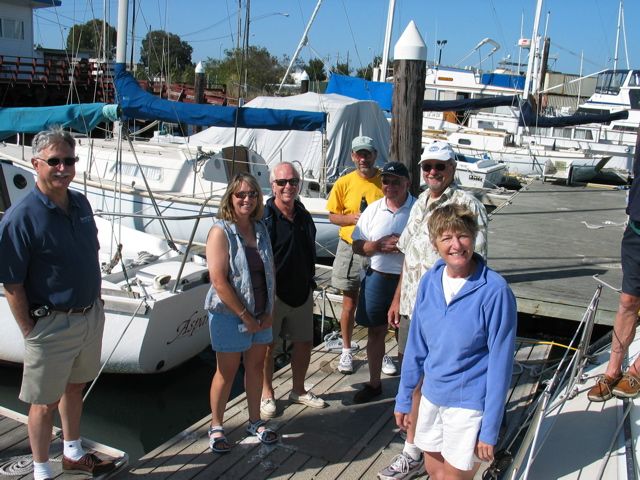 Happy dock crowd