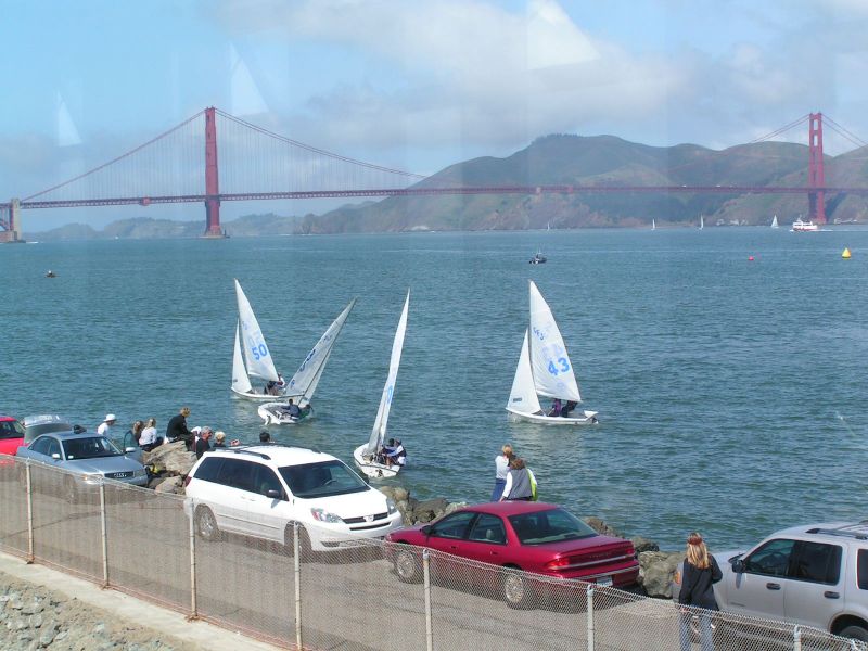 FJs racing along shore ...