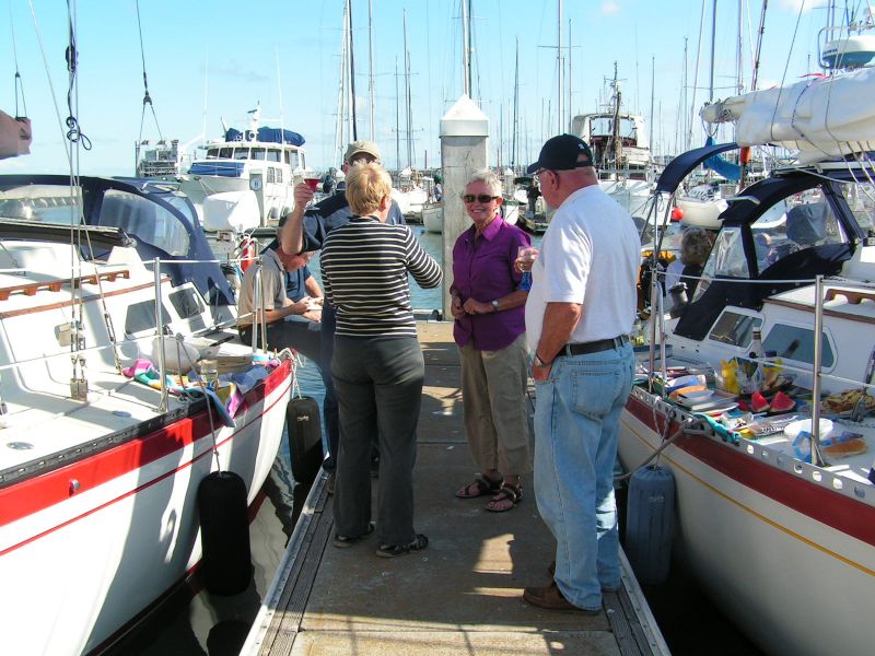 Dockside dining ...