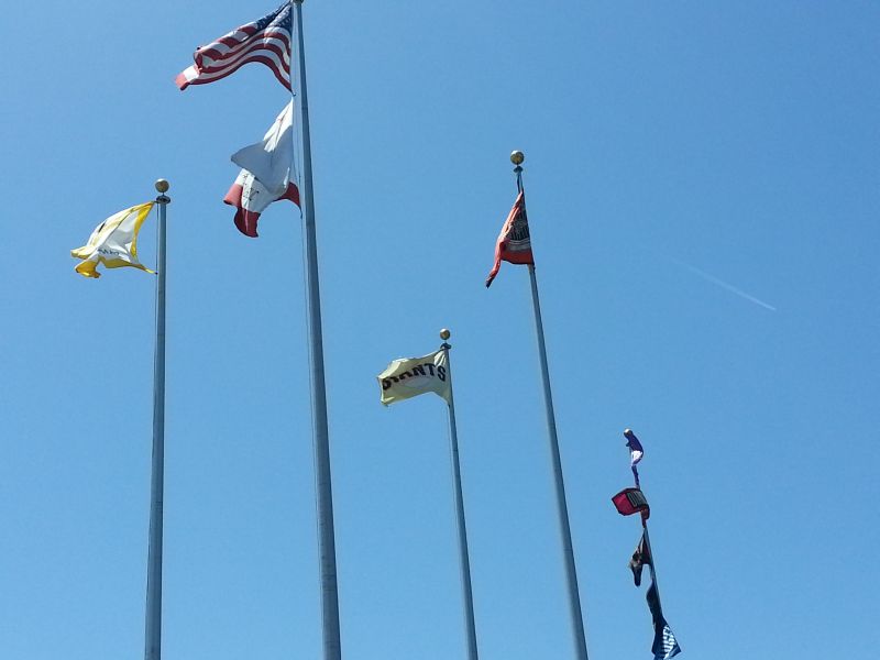 AT&T Park flags.