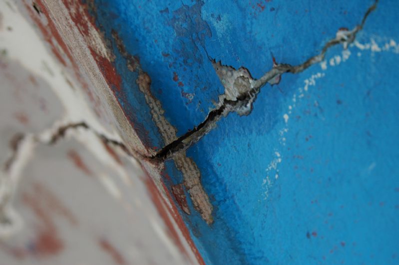 close up of crack