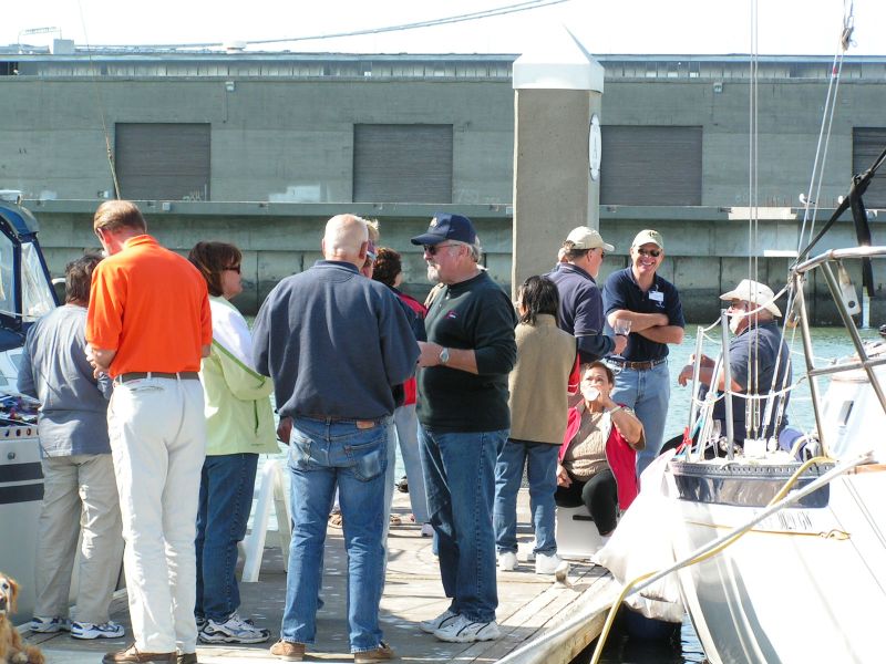 Dock crowd