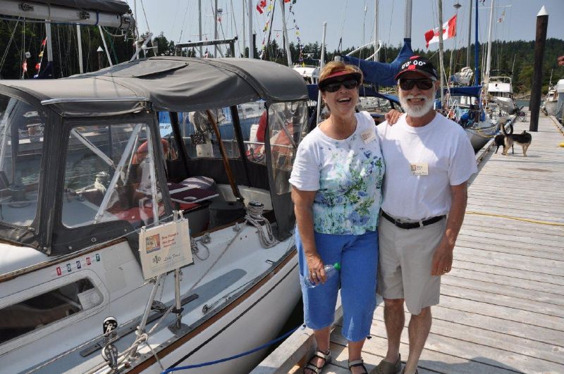 29 Barry & Gwen aboard Lady Frost, a 1973 I 30