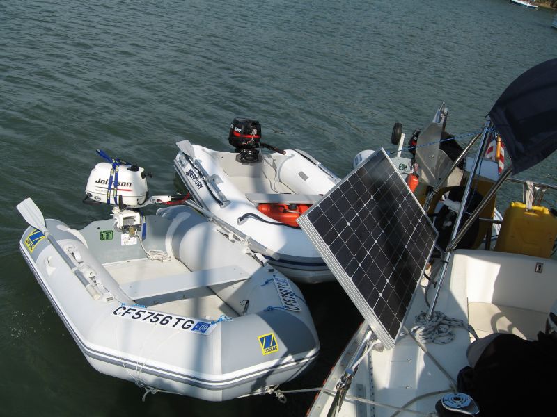 Dinghies docked