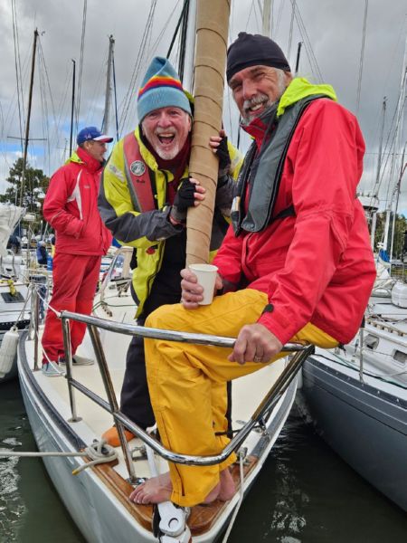 Happy to be ashore.